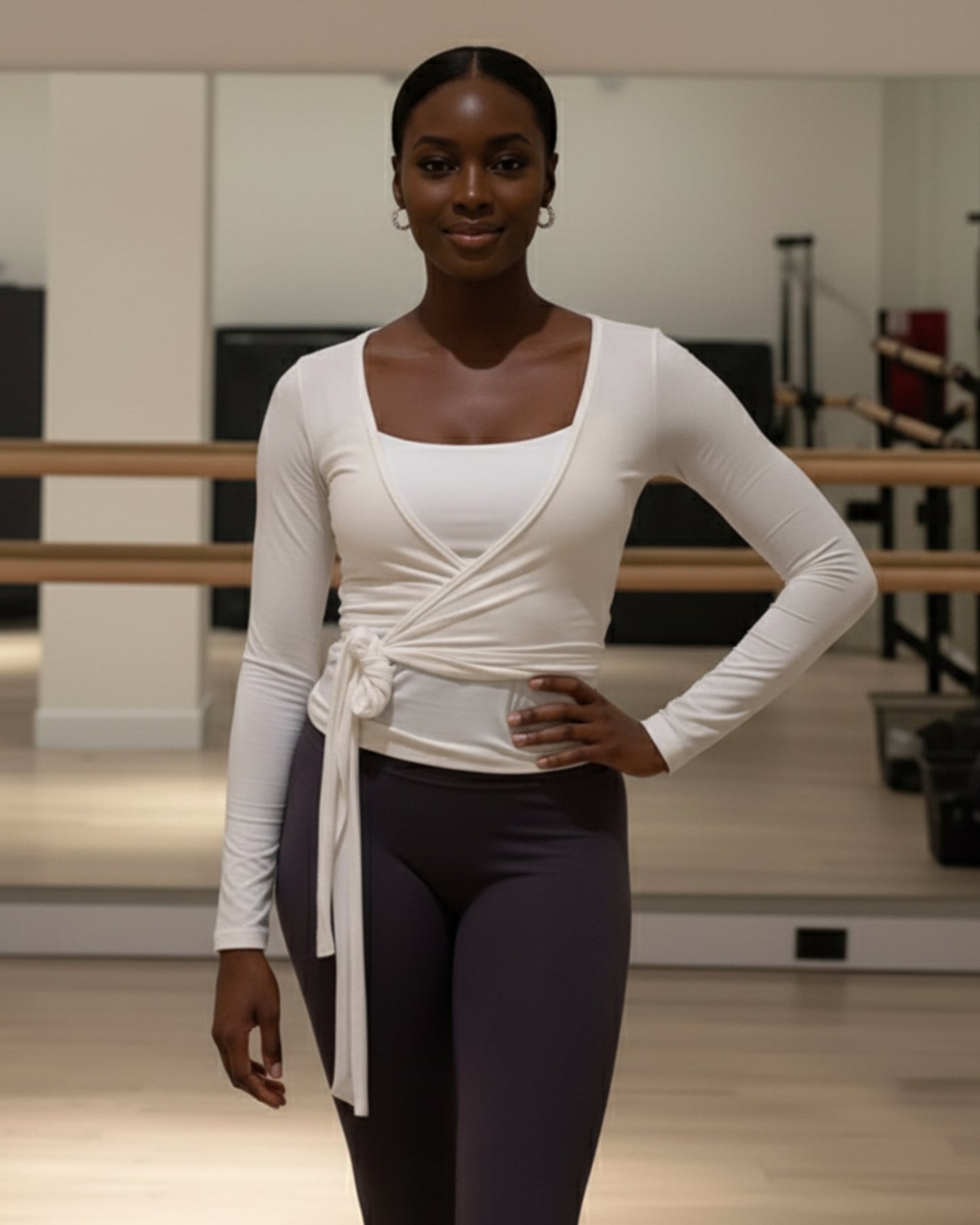 Breathe Wrap Top - Cloud White