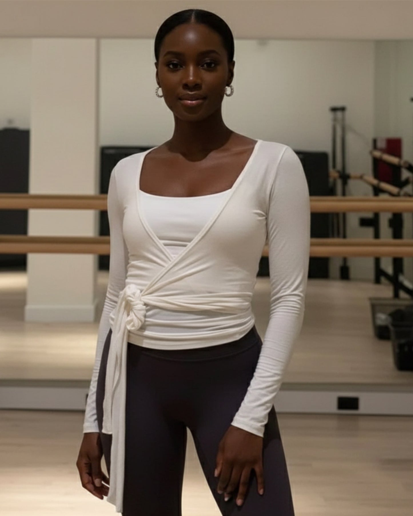 Breathe Wrap Top - Cloud White