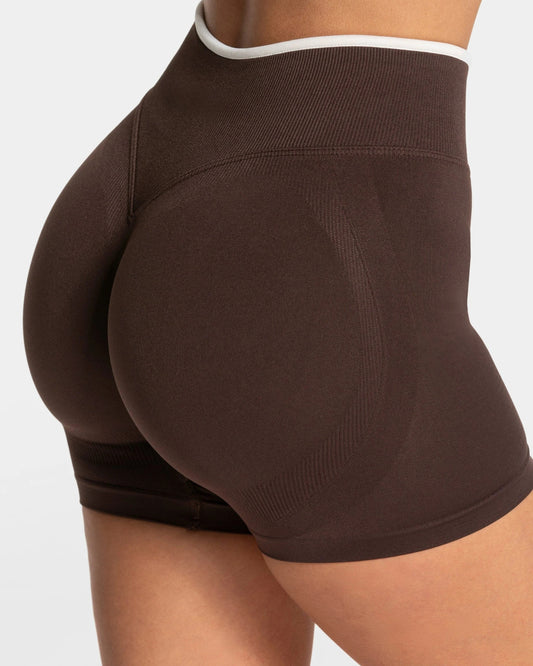 Harmony Seamless High Waist Biker - Coffee