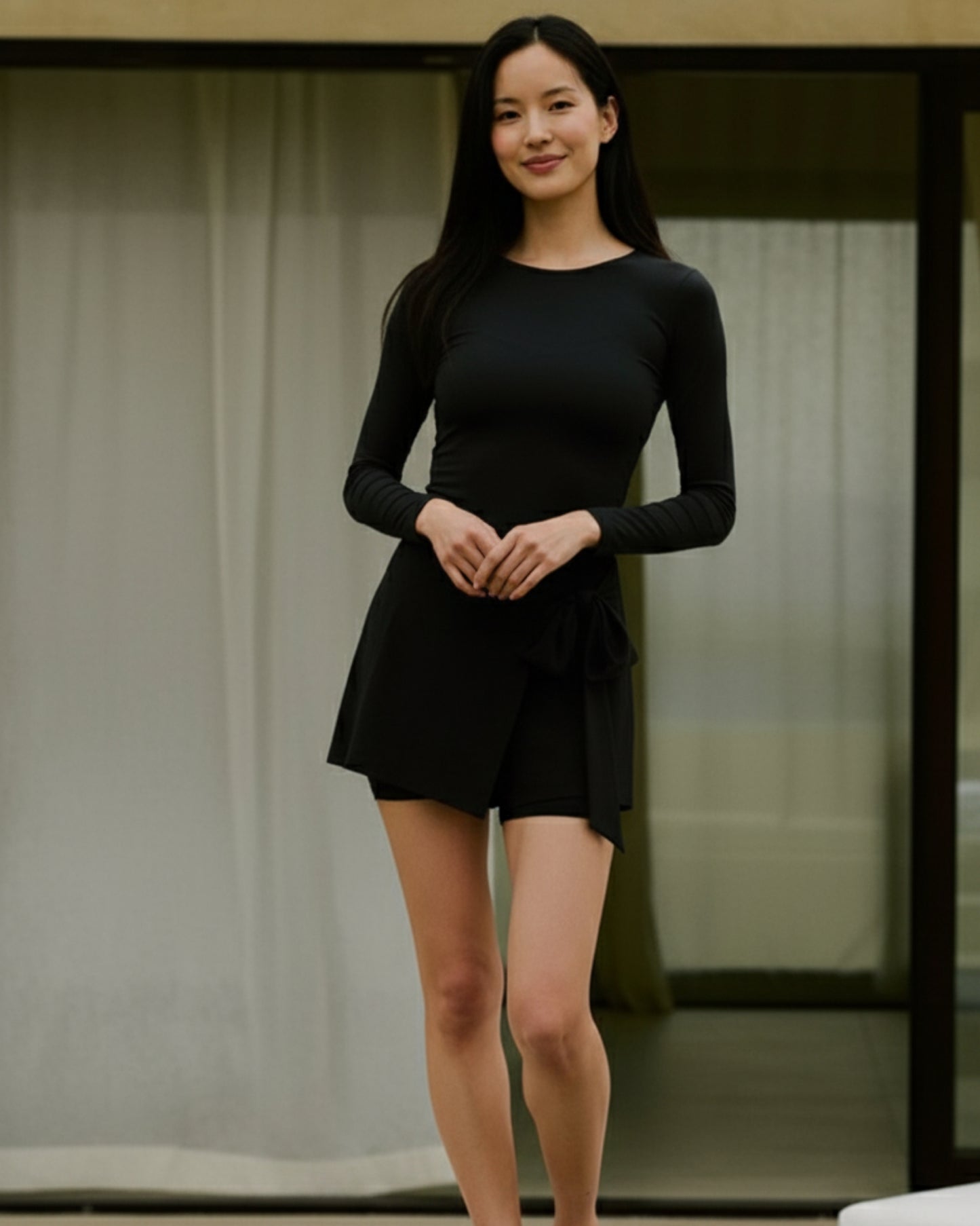 Transition Wrap Bodysuit - Black
