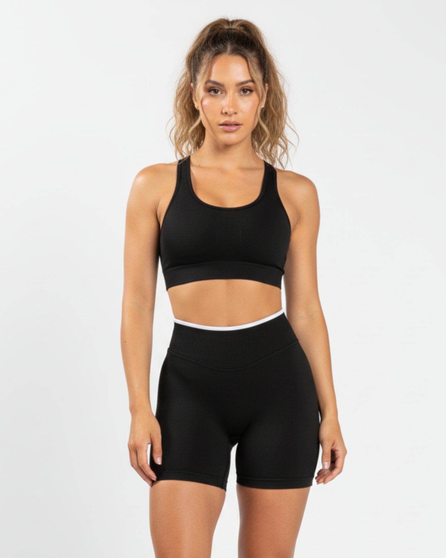 Harmony Seamless High Waist Biker - Black