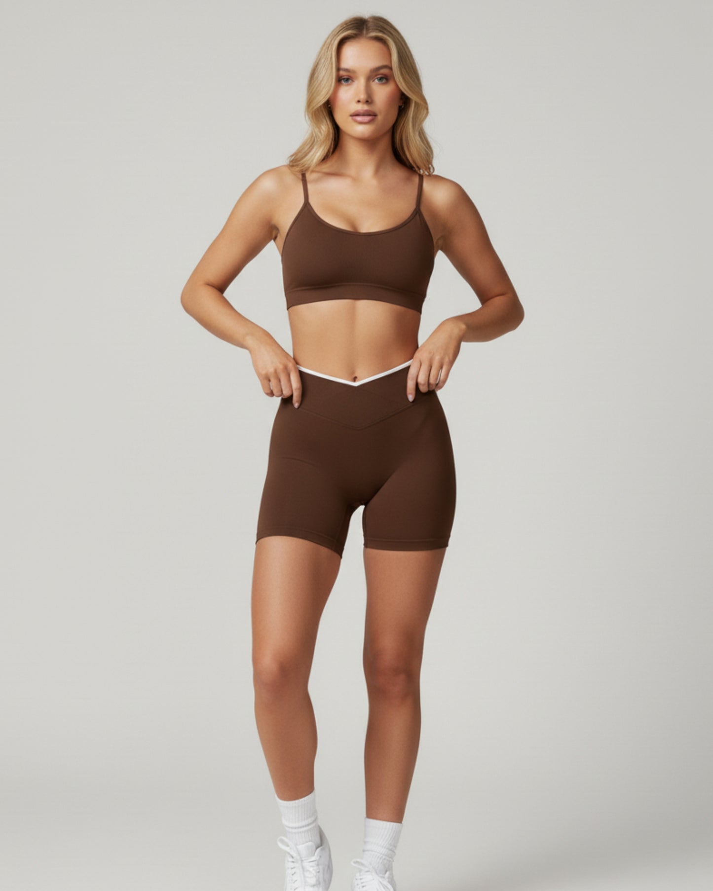 Harmony Seamless High Waist Biker - Coffee